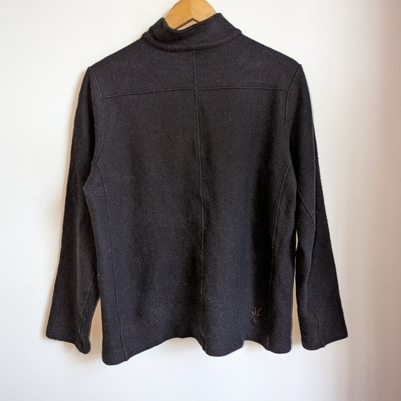 IBEX Dark Grey Athletic Merino Wool Long Sleeves Half-Zip Sweater Size Large - Picture 12 of 12